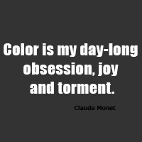 Color quote by Claude Monet