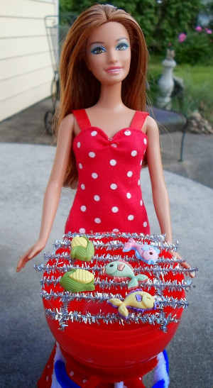 Barbie Grill from Plastic Easter Egg and Pipe Cleaners