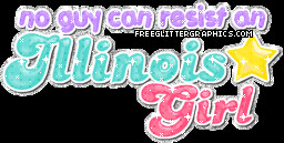 Illinois Girl Glitter Graphic