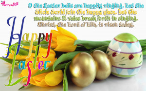 Happy Easter Sunday HD Wallpaper with Wishes Quote