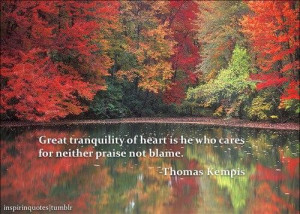 Great tranquility of heart is he who cares