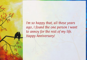 Happy anniversary quotes funny