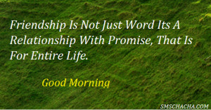 ... Relationship With Promise That Is For Entire Life - Good Morning Quote