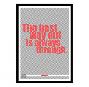 Robert Frost motivational print poster typography quote modern design ...