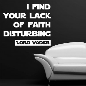 Find Your Lack OF Failh Disturbing Quote Wall Sticker 1
