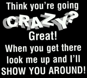 Think you're crazy . . . #quotes #sarcasm
