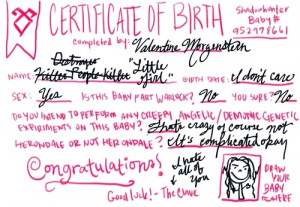 Clary's certificate of birth by Valentine Morgenstern. Turned out her ...