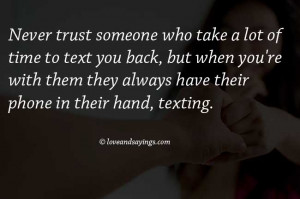 Never Trust Someone Who Take