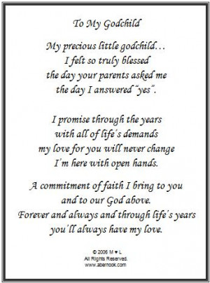 Godchild Poem Frame