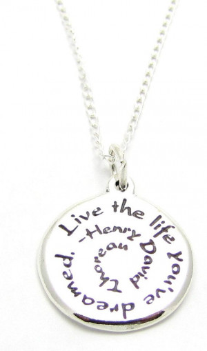 Inspirational Jewelry Henry David Thoreau Quote by HeartProjects, $31 ...
