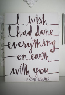 11x14 F. Scott Fitzgerald inspired quote ...