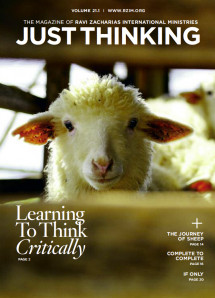 Ravi Zacharias Ministries latest “Just Thinking” Magazine (PDF)