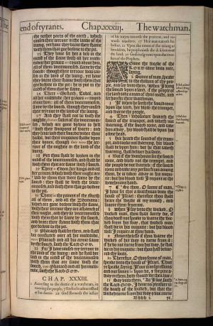 Ezekiel Chapter 32 Original 1611 Bible Scan, courtesy of Rare Book and ...