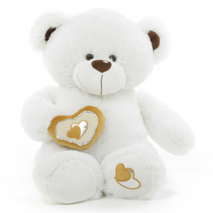 Chomps Big Love Huggable White Teddy Bear 30 in