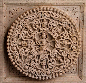 Ornament plafond at Ranakpur Jain Temple