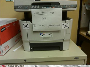 Perfect broken printer sign