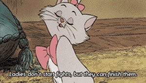 gif cat cute quote disney white pink bows Marie aristocats