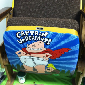 Captain Underpants library seating.