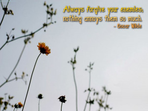Always Forgive Your Enemies, Nothing Annoys Them So Much ~ Enemy Quote