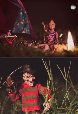 ... this is Freddy Krueger and one of Barbie's younger sisters, Stacie