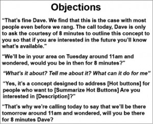 ... Seven Steps in Selling - Approach - Phone - Objection Handling Script
