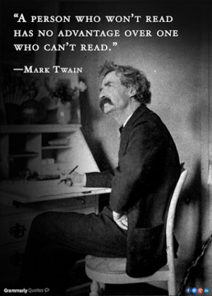 Mark_Twain_pondering_at_desk_reading_quote
