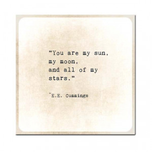 Sun Stars EE Cummings Gold Golden Quote Typography Inspirational Quote ...