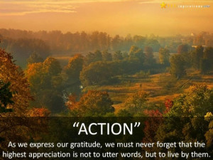 Action we express our gratitude