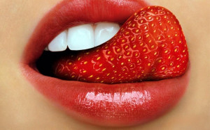 Red Lips Wallpaper 1280x800 Red, Lips, Strawberries ...