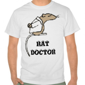 rat doctor funny rat in lab coat tee shirts