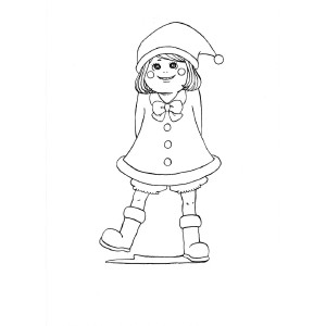 Girl Elf Coloring Page Download Now Png Format My Safe picture