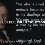 kant, quotes, sayings, animals, judge, treatment immanuel kant, quotes ...