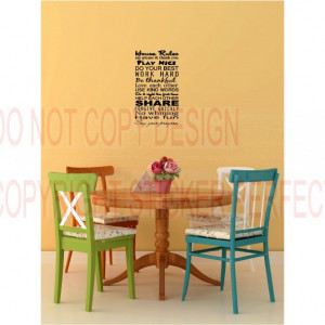 HOUSE RULES say please and thank you play nice do your best work hard ...