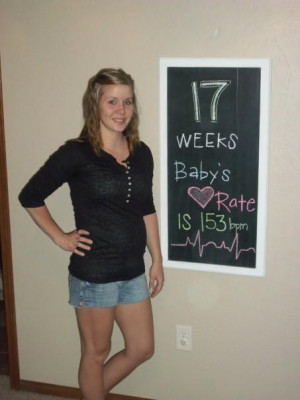 17 Weeks Via Chalkboard!! #baby #maternity #bump