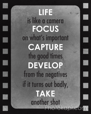Life is like a camera...
