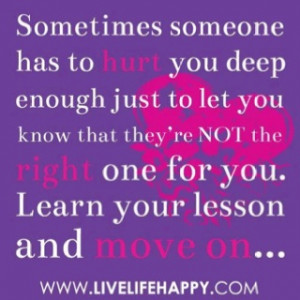 Learning a hard lesson and moving on
