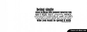 Being Single Quote Facebook Cover