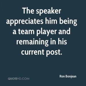 Quotes About Being A Team Player ~ Ron Bonjean Quotes | QuoteHD