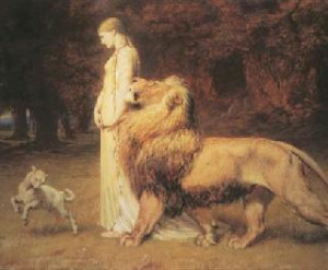 Una and the lion, from Spenser's Faerie Queen