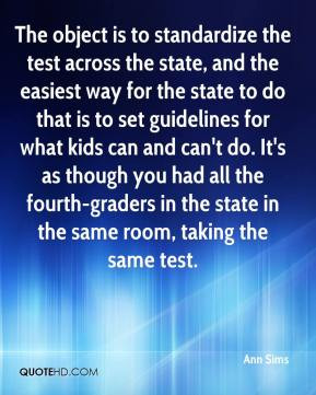 the test across the state, and the easiest way for the state ...