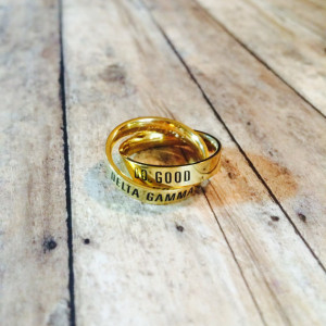 Delta Gamma Interlocking Quote Rings