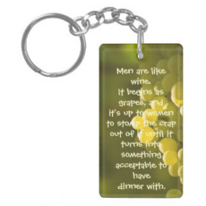 Funny Grape Quotes Rectangle Acrylic Key Chain