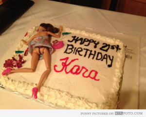 Funny 21st Birthday Cake
