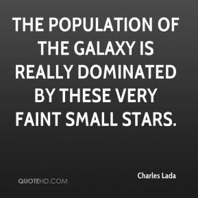 ... of the galaxy is really dominated by these very faint small stars