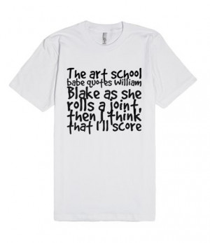 The art school babe quotes William Blake as she rolls a joint, then I ...