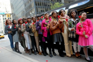 Photo Courtesy of Katrina Charles Each young woman received a red rose ...