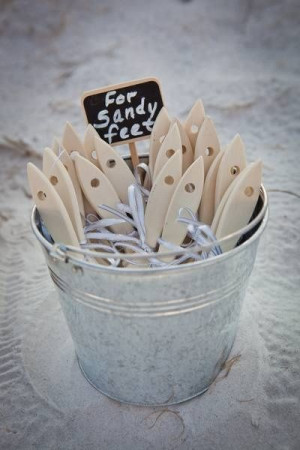 For Sandy Feet at classy Beach Party. I could see these with the quote ...
