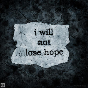 will not lose hope - photographic illustration by Jeremy Binns