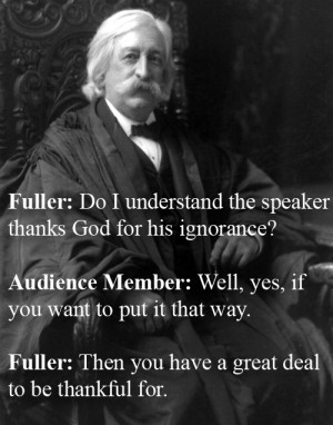 Chief Justice Melville W. Fuller Vs. An Attendee At A Church ...