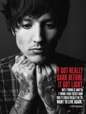 Oliver Sykes Bring me the Horizon - Big influence with his quotes and ...